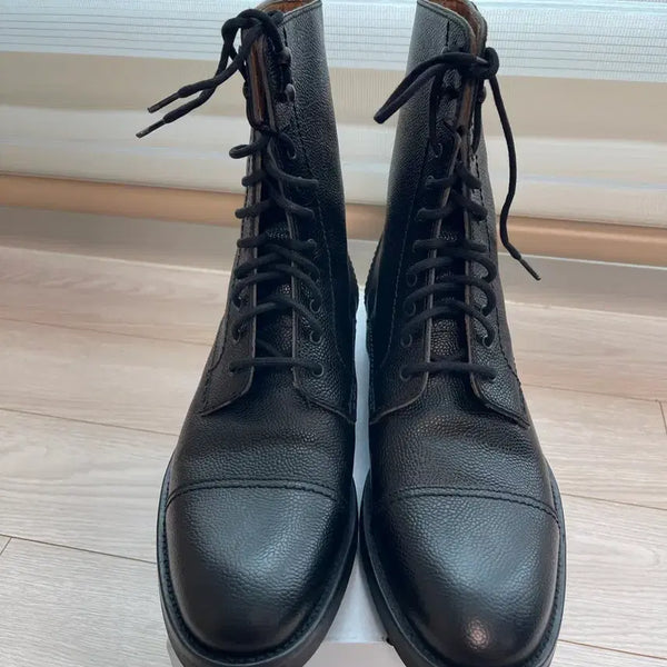 [BUNJANG] The Kooples Grain Leather 8-Hole Cap Toe Boots / 더 쿠플스(The Kooples) 그레인 레더 8홀 캡토 부츠 42(270)