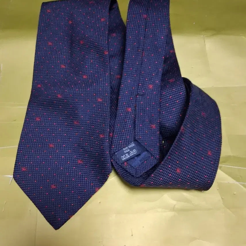 [BUNJANG] Burberry Silk Navy Red Check Necktie / 버버리 - 네이비.레드.체크넥타이 ,택포