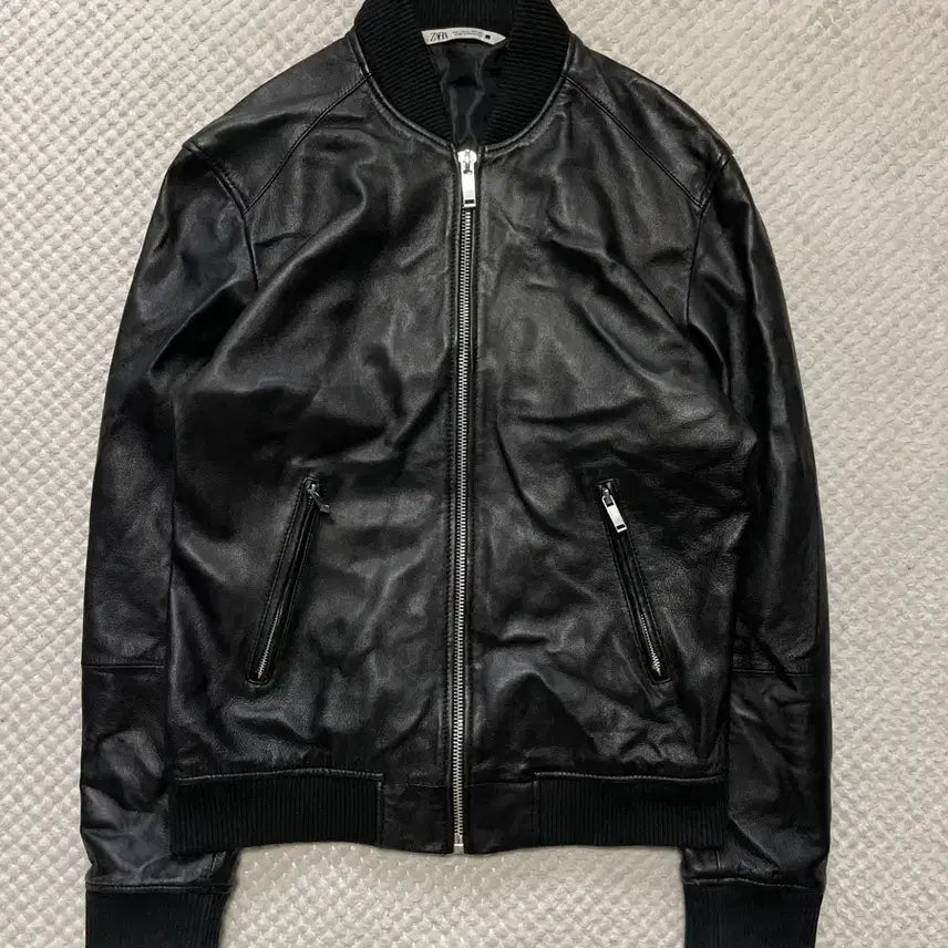 [BUNJANG] ZARA Lambskin Leather Western Blouson Jacket / [L] ZARA 자라 웨스턴 무드 램스킨 양가죽 레더 블루종 자켓