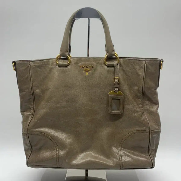[BUNJANG] Prada Vitello Shine 2-way Bag Beige BN2323 / 267002849 프라다 비텔로 샤인 2way백 베이지 BN2323