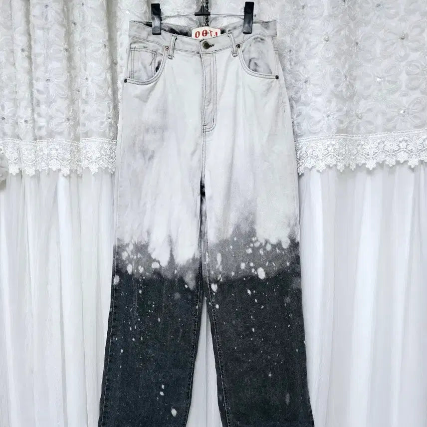 [BUNJANG] Washed Wide Denim Pants / 워싱와이드 데님펜츠