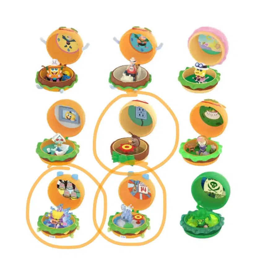 [BUNJANG] Pop Mart SpongeBob Hamburger Krabby Patty & Cockroach 3-Figure Set / 팝마트 스폰지밥 햄버거 크래비패티 바퀴벌레 포함 3종 세트