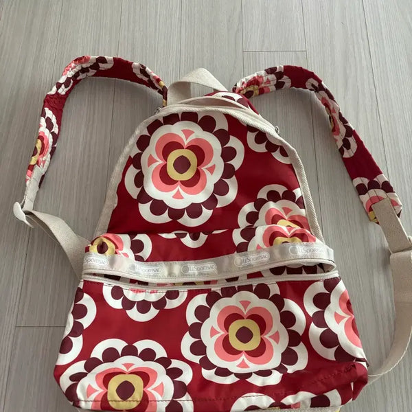 [BUNJANG] Lesportsac Flower Pattern Backpack / 새상급 레스포삭 플라워 패턴 백팩(거의새거)