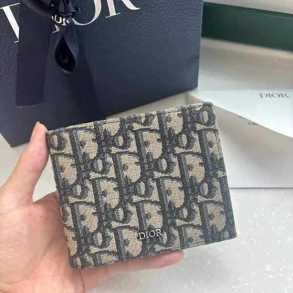 [BUNJANG] Dior Oblique Compact Wallet Beige / [새상품급] 디올 오블리크 컴팩트 반지갑 베이지