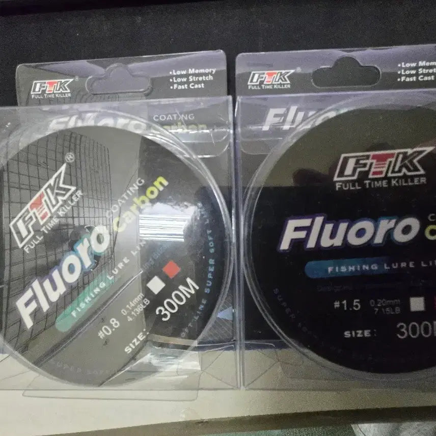 [BUNJANG] FTK Fluoro Carbon Coating Fishing Line (0.8 & 1.5) / FTK 플루오로카본 코팅 낚시줄 (FTK Fluoro Carbon Coating Fishing Lure Line) 0.8호 1개/ 1.5호 1개