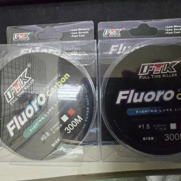 [BUNJANG] FTK Fluoro Carbon Coating Fishing Line (0.8 & 1.5) / FTK 플루오로카본 코팅 낚시줄 (FTK Fluoro Carbon Coating Fishing Lure Line) 0.8호 1개/ 1.5호 1개