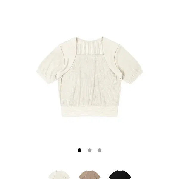 [BUNJANG] Yuje Bolero Half Top Ivory / Yuje 유제 BOLERO HALF TOP 볼레로 하프 탑 아이보리