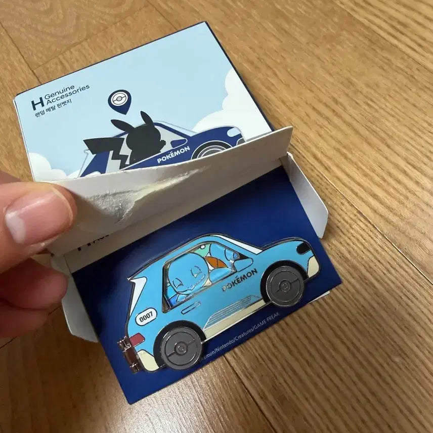 [BUNJANG] Hyundai x Pokémon Squirtle Metal Pin Badge / 현대자동차 포켓몬 메탈 핀뱃지 꼬부기