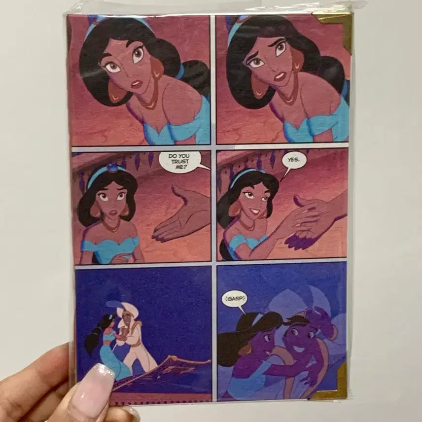 [BUNJANG] Disney Aladdin Jasmine A6 Bookbinding Blank Notebook / 디즈니 알라딘 자스민 다이어리 무지 노트 북바인딩