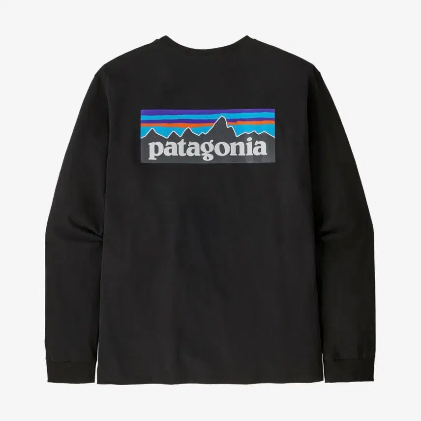 [BUNJANG] Patagonia Men's Long Sleeve P-6 Logo Responsibili-Tee Black M / [새상품] 파타고니아  멘즈 롱슬리브 P-6로고 리스판서빌리 티 블랙 [M]