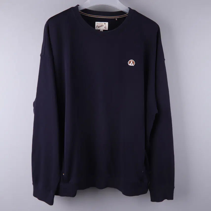 [BUNJANG] Hazzys Navy Pointerface Wappen Pocket Sweatshirt (110) / 헤지스 네이비 포인터페이스 와펜 포켓 맨투맨 (110) 5206