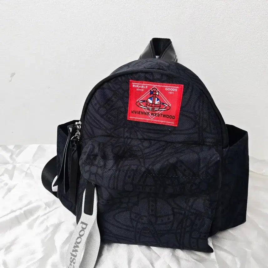 [BUNJANG] Vivienne Westwood George Rucksack Small Backpack Jacquard Black / 비비안웨스트우드 조지 럭색 스몰 백팩 자카드 블랙