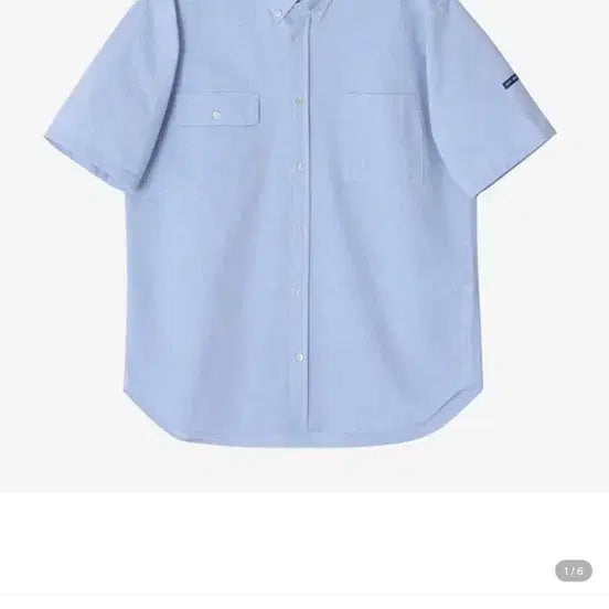 [BUNJANG] Saint James Nicolas Short Sleeve Oxford Shirt Sky Blue L / 세인트제임스 니콜라스 nicolas 반팔 셔츠 스카이블루 L