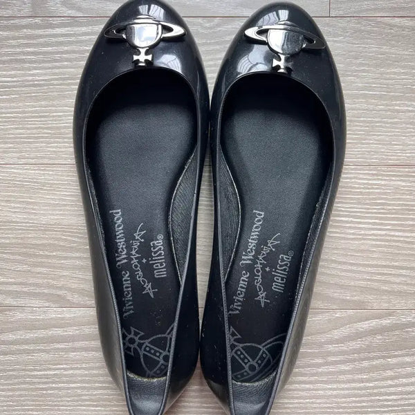 [BUNJANG] Vivienne Westwood Melissa Orb Jelly Flat Shoes Black / 비비안웨스트우드 멜리사 ORB 젤리플랫슈즈 블랙