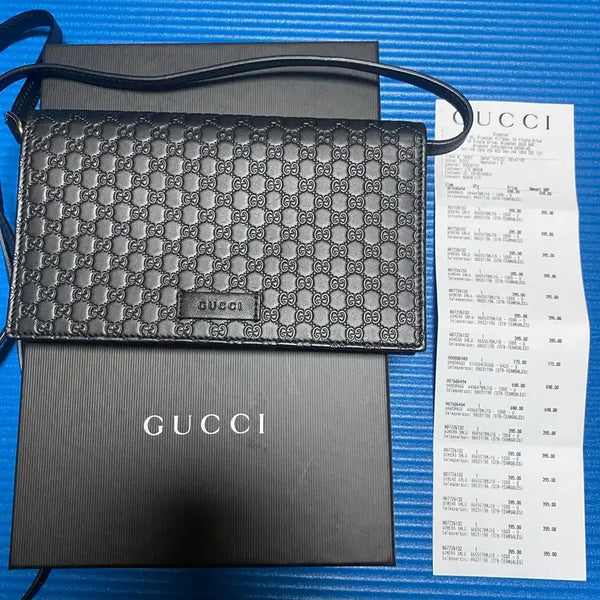 [BUNJANG] Gucci Black GG Microguccissima Wallet / 구찌 블랙 GG 마이크로 시마 지갑
