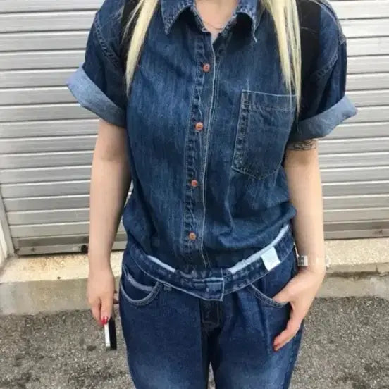 [BUNJANG] Our Cabinet Denim Shirts / 아워캐비넷 셔츠