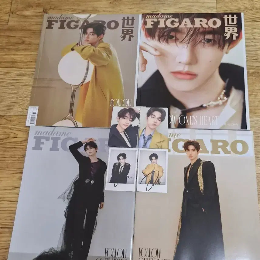 [BUNJANG] Zhang Hao Madame Figaro Magazine & Photocard Bundle Set / 장하오 잡지 마담 피가로, 포카 set 일괄판매