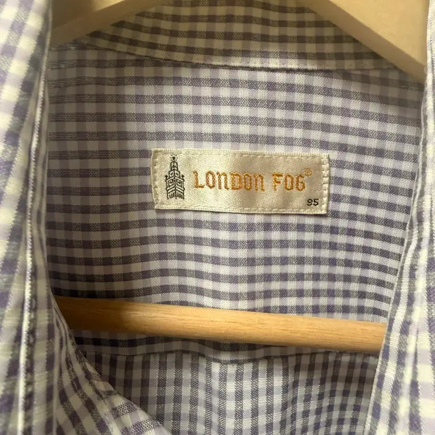 [BUNJANG] London Fog Purple Basic Check Seersucker Shirt / 런던포그 연보라 기본남방