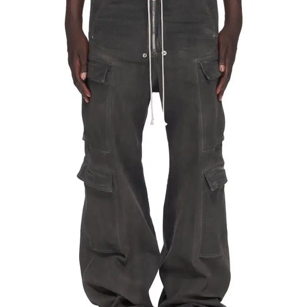 [BUNJANG] Rick Owens Washed Black Denim Cargo Pants (Size 50) / 릭오웬스 데님 카고팬츠 워시드 블랙 50
