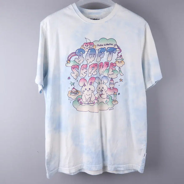 [BUNJANG] Kirsh Wittty Bunny Ice Cream Tie-Dye T-Shirt / 키르시(KIRSH) 위티 버니 아이스크림 타이다이 티셔츠 반팔 (1)