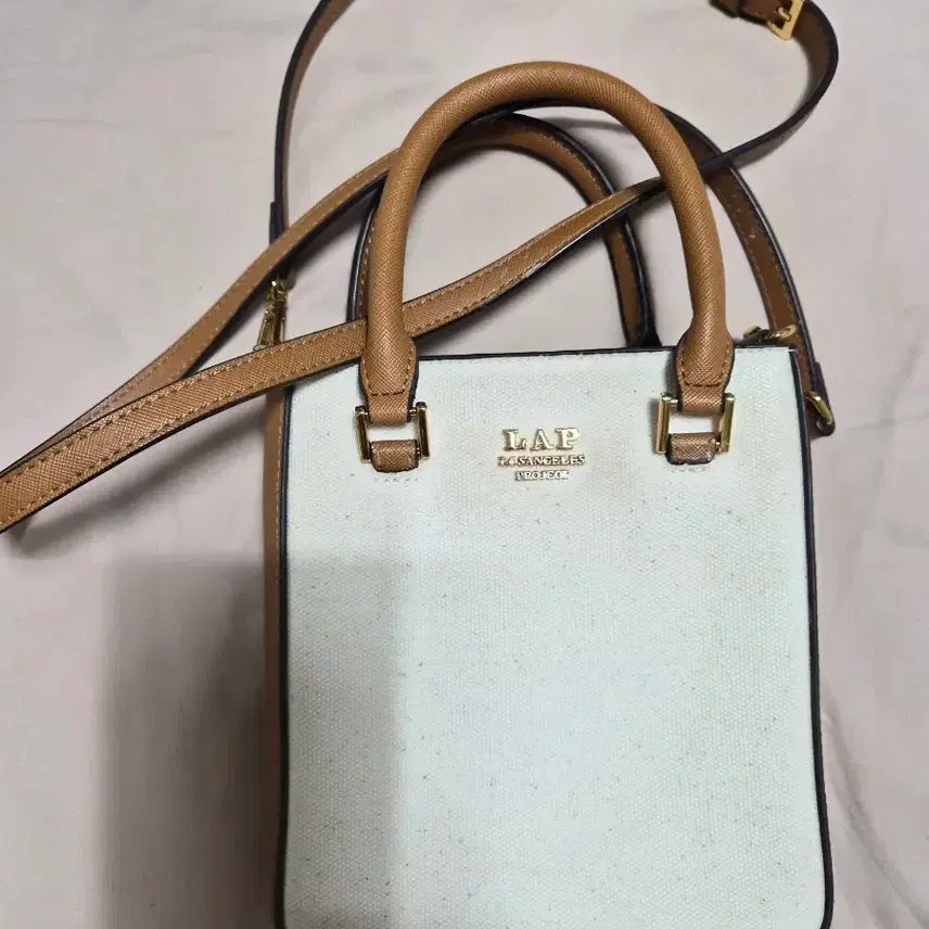 [BUNJANG] LAP Cotton Canvas Tote Bag Shoulder Bag Beige / LAP 코튼 캔버스 토트백 숄더백 베이지