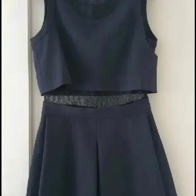 [BUNJANG] DUEL One-Piece Dress Navy Lace Navy / 듀엘 원피스 S (거의새옷)