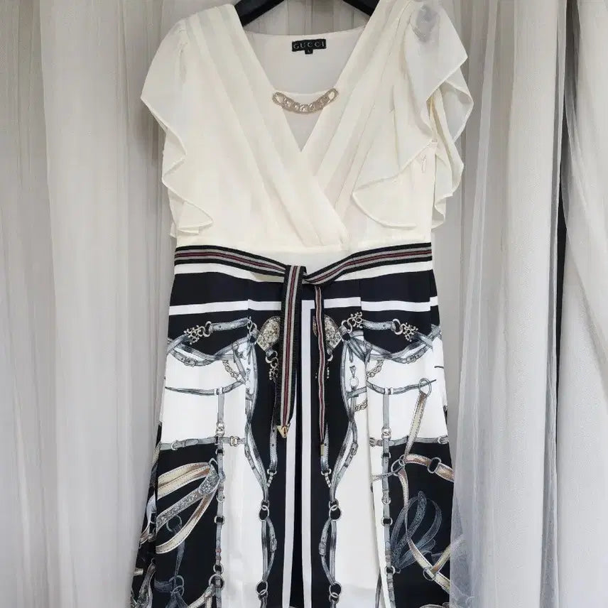 [BUNJANG] Silk Print Mini Dress (New) / 실크 프린트 원피스(미착용)