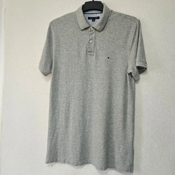 [BUNJANG] Tommy Hilfiger Men's Gray Polo T-Shirt Size L / 타미힐피거 L 100호 카라티