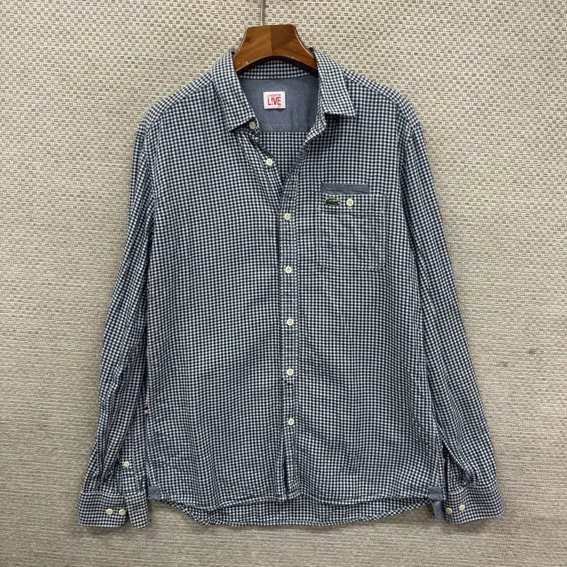 [BUNJANG] Lacoste Checkered Shirt / 라코스테 체크 셔츠 95 D02614