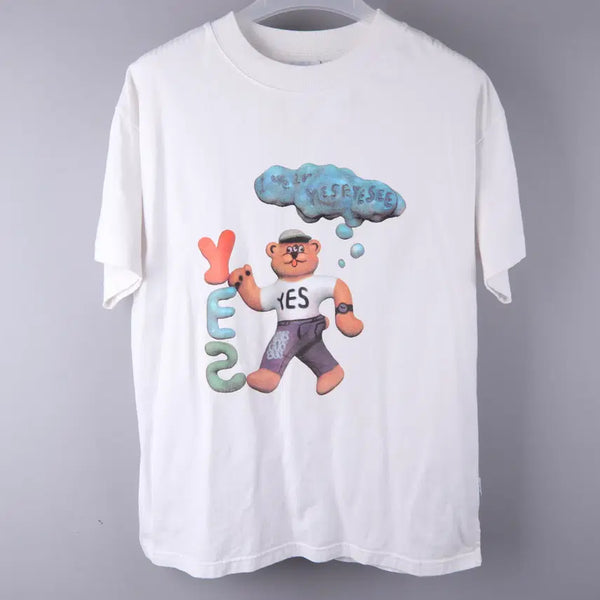 [BUNJANG] Yeseyesee Teddy Bear White T-Shirt (M) / 예스아이씨(Yeseyesee) 테디베어 화이트 반팔 티셔츠 (M)