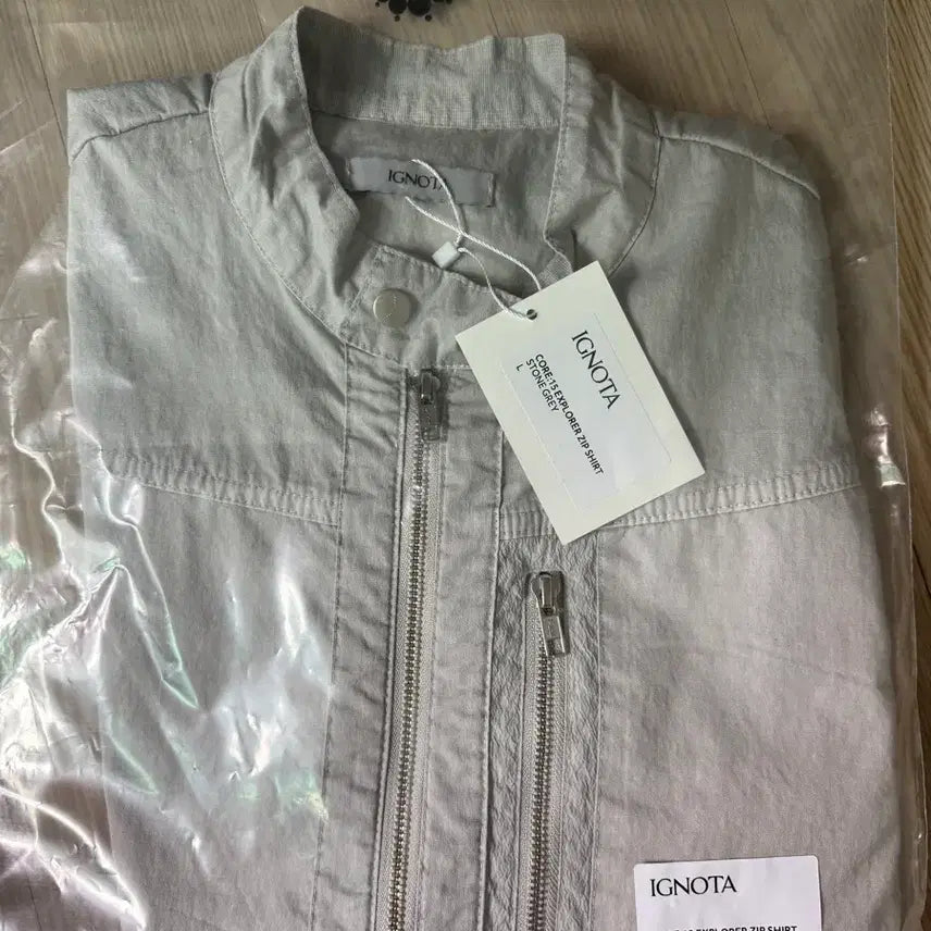 [BUNJANG] Ignota Core15 Explorer Zip-Up Shirt Stone Grey L / 이그노타 코어15 익스플로러 집업 셔츠 스톤그레이 L