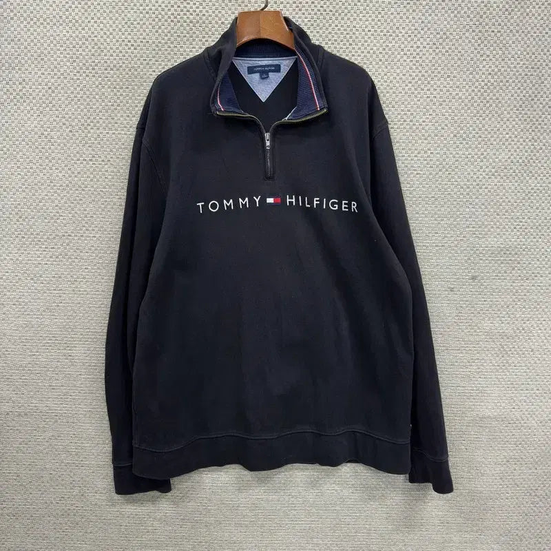 [BUNJANG] Tommy Hilfiger Half-Zip Sweatshirt / 타미힐피거 반집업 스웻셔츠 맨투맨 XL D02539