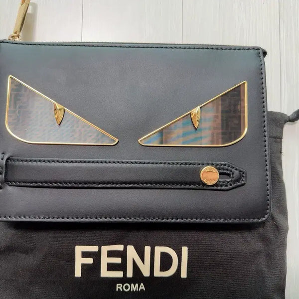 [BUNJANG] Fendi Monster Eye Clutch Black / 펜디 몬스터 아이 클러치 블랙