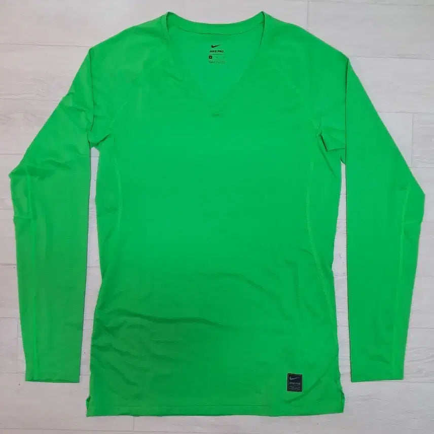 [BUNJANG] Nike Pro Dri-FIT Long-Sleeve Training Top XL Fluorescent Green / 나이키 프로 기능성 긴팔티 XL (형광 그린)