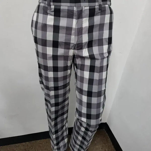 [BUNJANG] Daks Check Span Pants (30-38 Inch) / 골프 닥스 스판 바지 30  38 인치