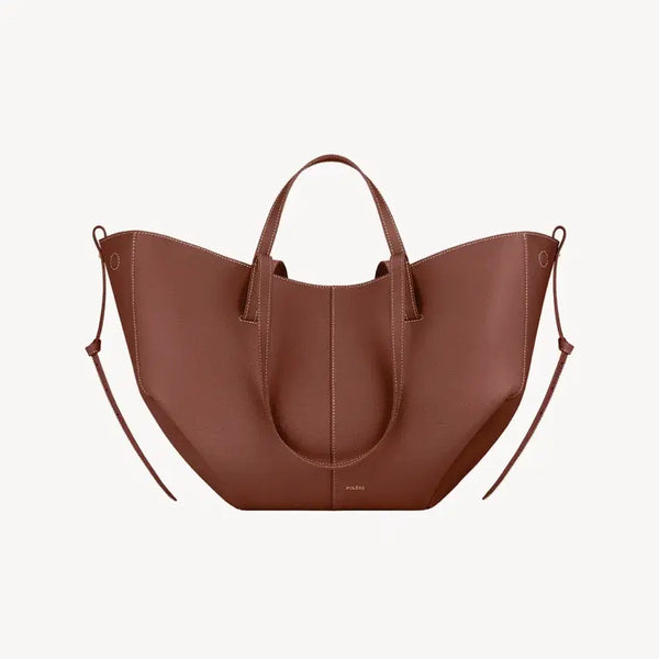 [BUNJANG] Polène Semi Edition Cognac Textured Handbag / 폴렌느 심 에디션 코냑 텍스처드