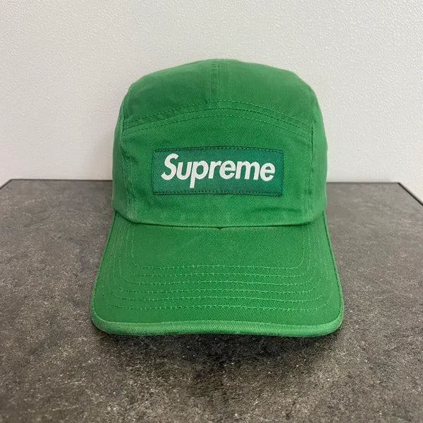 [BUNJANG] Supreme Washed Chino Camp Cap Green 22FW / (OS) 슈프림 박스로고 캠프캡 모자 22FW 워시드 치노 그린