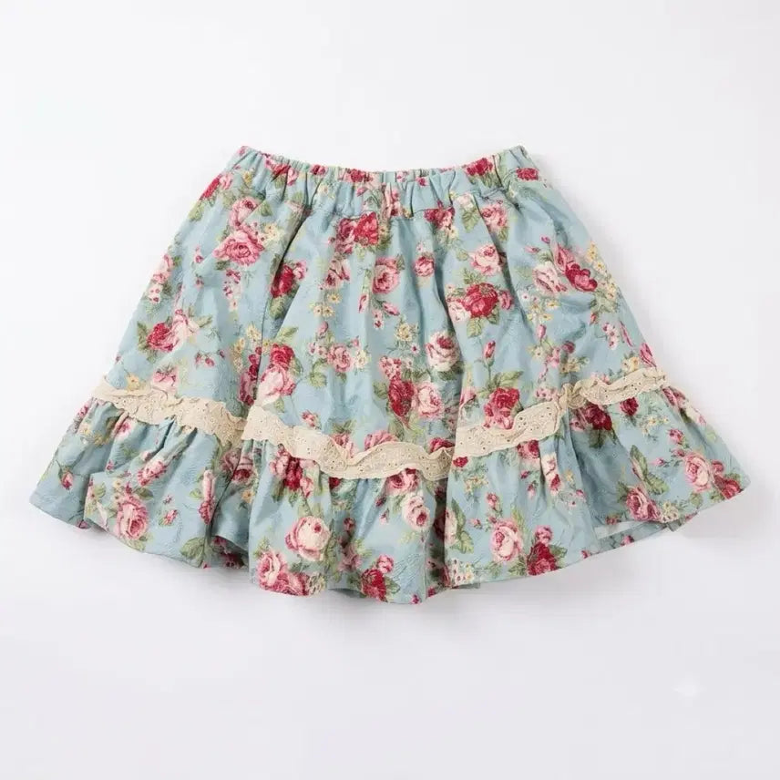 [BUNJANG] Himeji Floral Skirt / 히메카지 민트 스커트 플로럴 치마 히메갸루 갸루 리즈리사 트랄라라