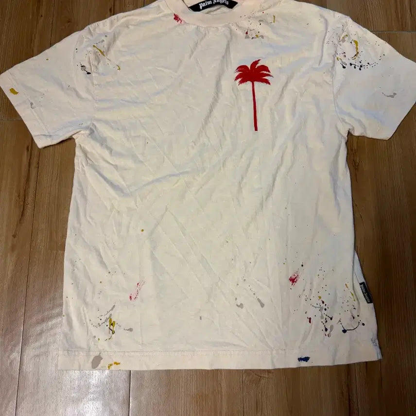 [BUNJANG] Palm Angels Palm Tree Painted Classic T-Shirt / 팜 엔젤스 팜 트리 페인티드 클래식 티셔츠 국내매장 정품