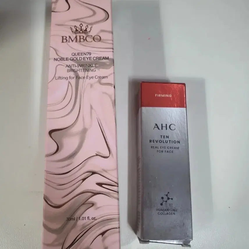 [BUNJANG] BMBCO Queen 79 Noble Gold Eye Cream 30ml + AHC Ten Revolution Real Eye Cream 7ml Set / 비엠비코 퀸79 노블골드아이크림30ml+AHC아이크림 7ml