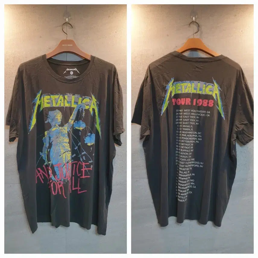 [BUNJANG] Metallica 1988 Tour T-Shirt / METALLICA. 1988 투어 반팔티.