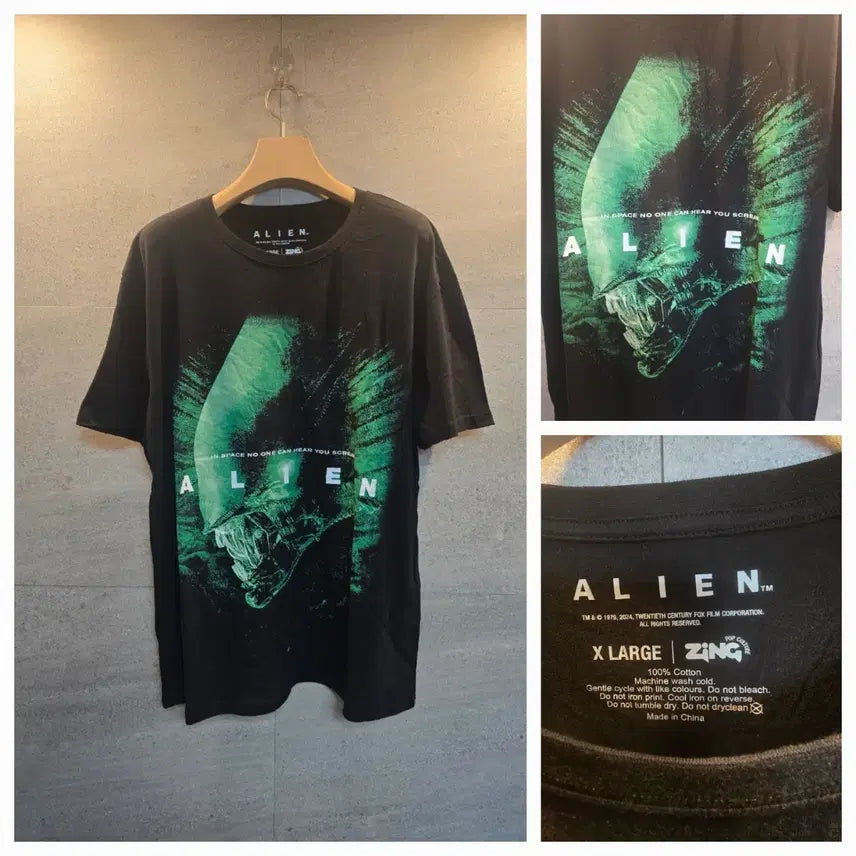 [BUNJANG] Alien Official Merchandise Graphic T-Shirt / 에일리언. 오피셜 굿즈. 그래픽 반팔티.