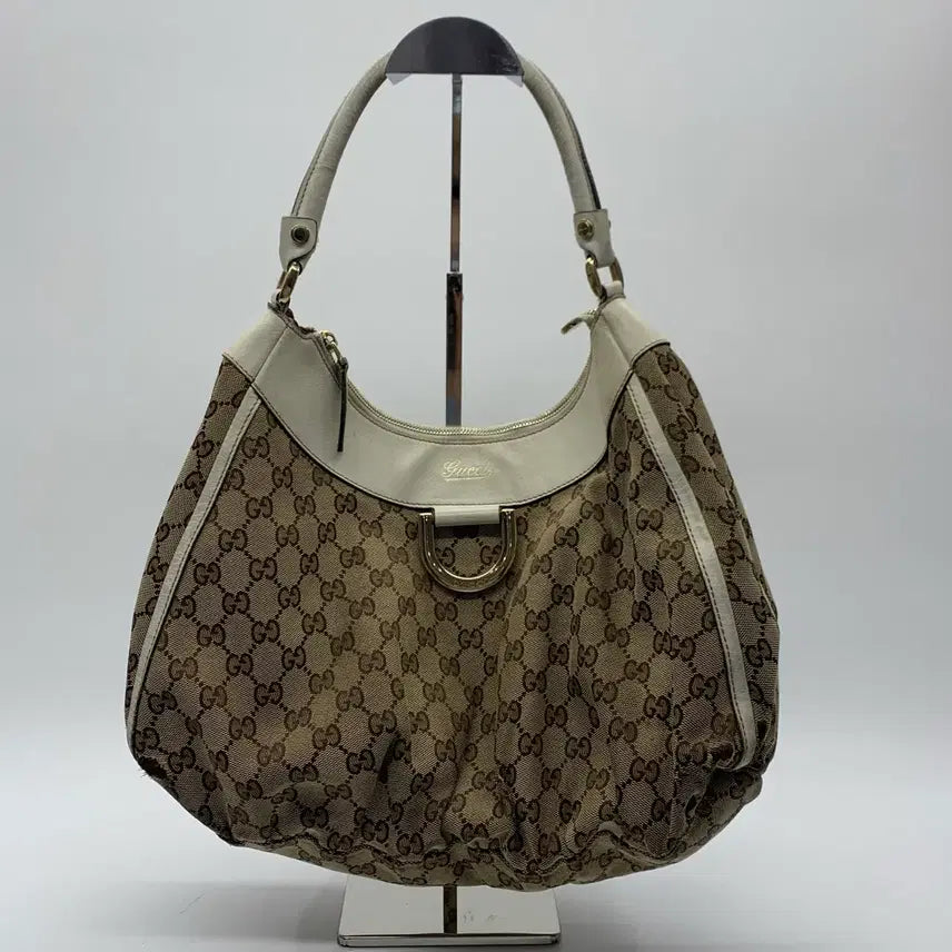 [BUNJANG] Gucci GG Jacquard D-Ring Abbey Hobo Shoulder Bag (Model 189833) / 267002829 구찌 GG 자가드 D링 애비 호보 숄더백 189833