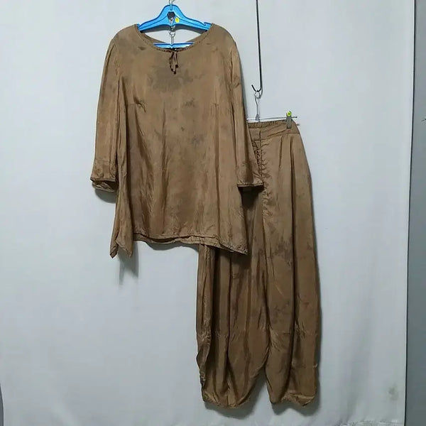 [BUNJANG] Set Up Linen Blend Summer Pajama Set / 마1 인견세트