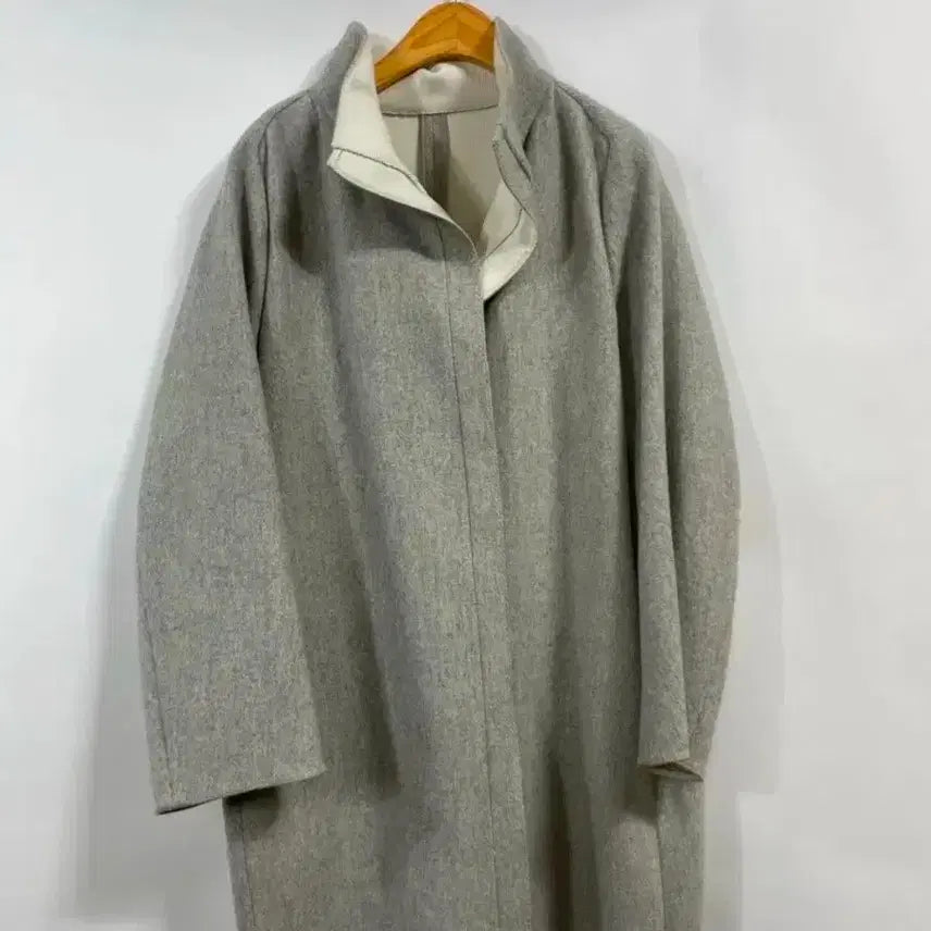 [BUNJANG] Mine by Handsome Grey Wool Blend Coat / 한섬 마인 코트