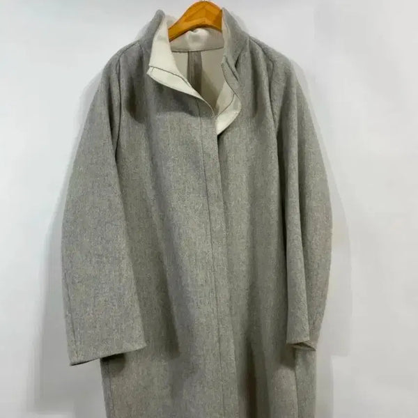 [BUNJANG] Mine by Handsome Grey Wool Blend Coat / 한섬 마인 코트