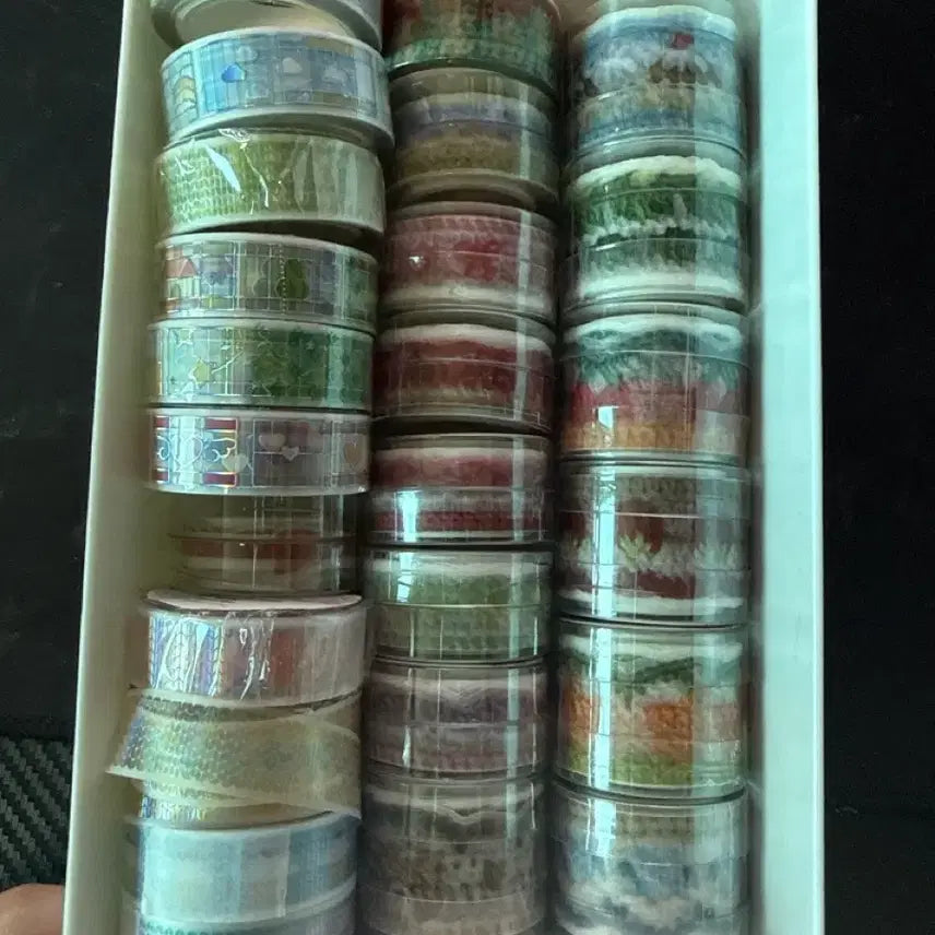 [BUNJANG] DduDu Shop Stained Glass & Knitting Washi Tape Set / 뚜뚜상점 뜨개마테 스테인드글라스마테 정리