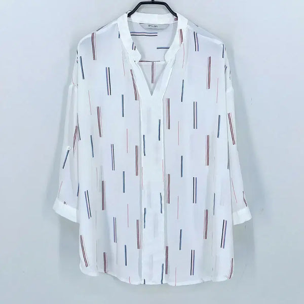 [BUNJANG] ON&ON Women's White 8-Sleeve Summer Blouse (HU45947) / 온앤온 여성 여름 8부소매 블라우스 화이트 (HU45947)