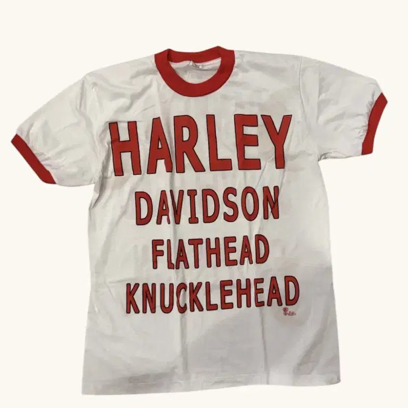 [BUNJANG] Archive Harley-Davidson Ringer T-Shirt / 아카이브 빈티지 할리데이비슨 링거 티셔츠