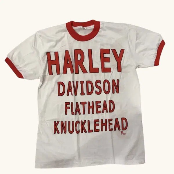 [BUNJANG] Archive Harley-Davidson Ringer T-Shirt / 아카이브 빈티지 할리데이비슨 링거 티셔츠